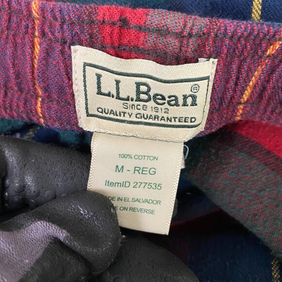LL Bean Scotch Plaid Sleep Pants Pajama Bottoms Lot of 2 Men's Medium Loungewear - Picture 4 of 13